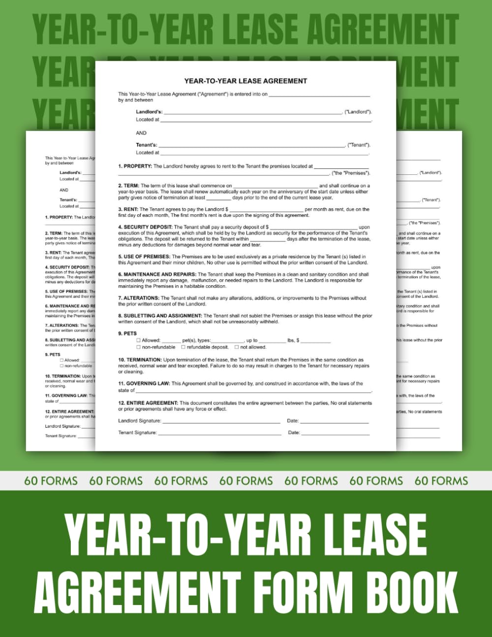 ler totalmente Year-to-Year Lease Agreement Form Book: Comprehensive Legal Forms for Landlords and Property Managers | 60 Forms, All on One Side.