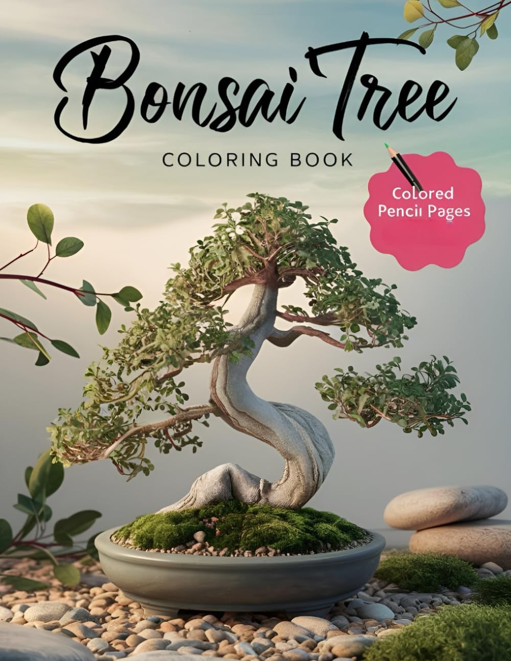 ler totalmente Bonsai Tree Coloring Book: Japanese Garden Art Zen Nature Meditation 50 Beautiful Illustrations Bonsai Coloring Relaxation Stress Relief Large A4 8.5" x 11" inches