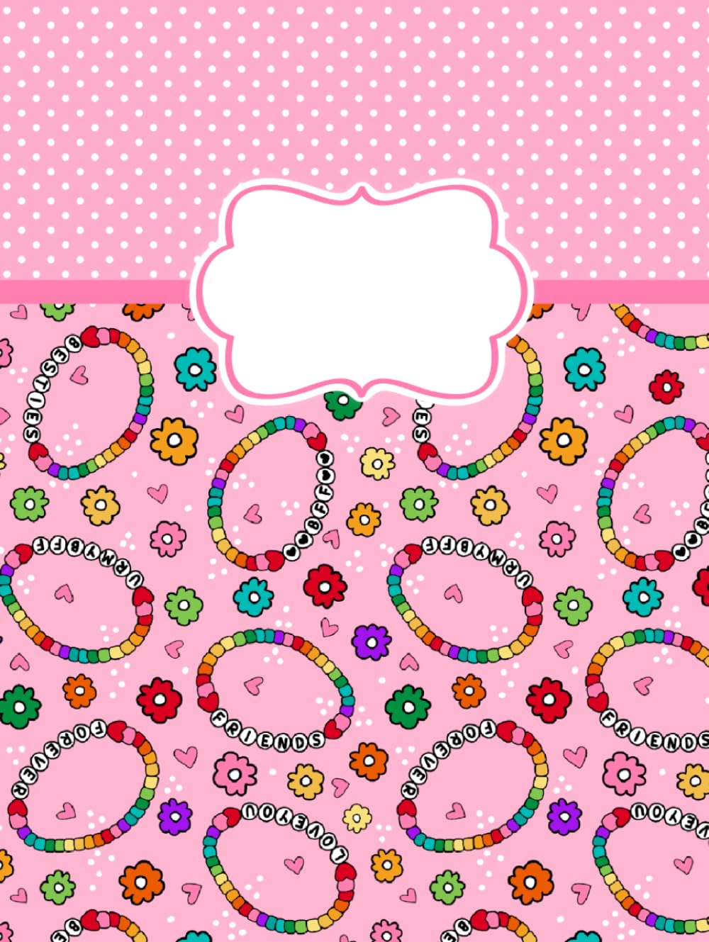 Blank Hardcover Notebook: Friendship Bracelets - 8.25" x 11" with 100 Unlined Pages, School and Office Sketch Draw Write Journal baixar livro de graça