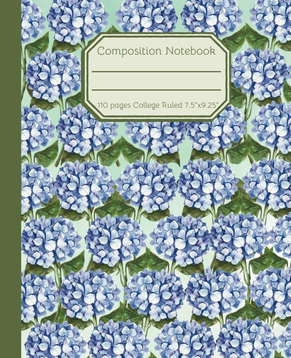 Composition Notebook Blue Hydrangea Pattern: College Ruled 110 pages | 7.5 x 9.25 | Writing Journal for School, Work or Personal use | For Kids, Teens, Adults baixar livro de graça