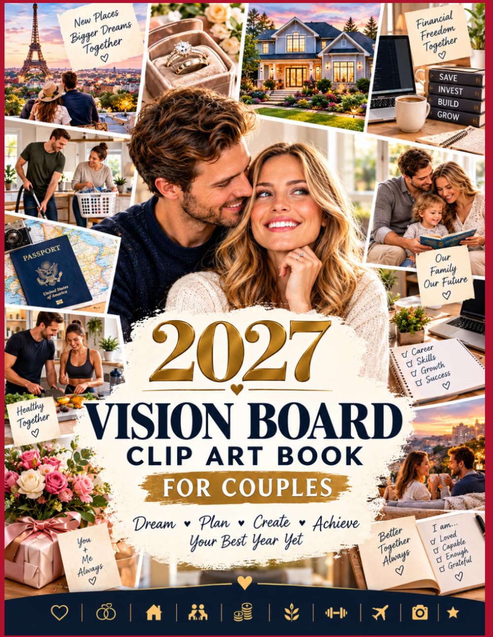 2027 Vision Board Clip Art Book for Couples: Visualize Your Dreams, Strengthen Your Love, and Build Your Future Together baixar o livro de graça