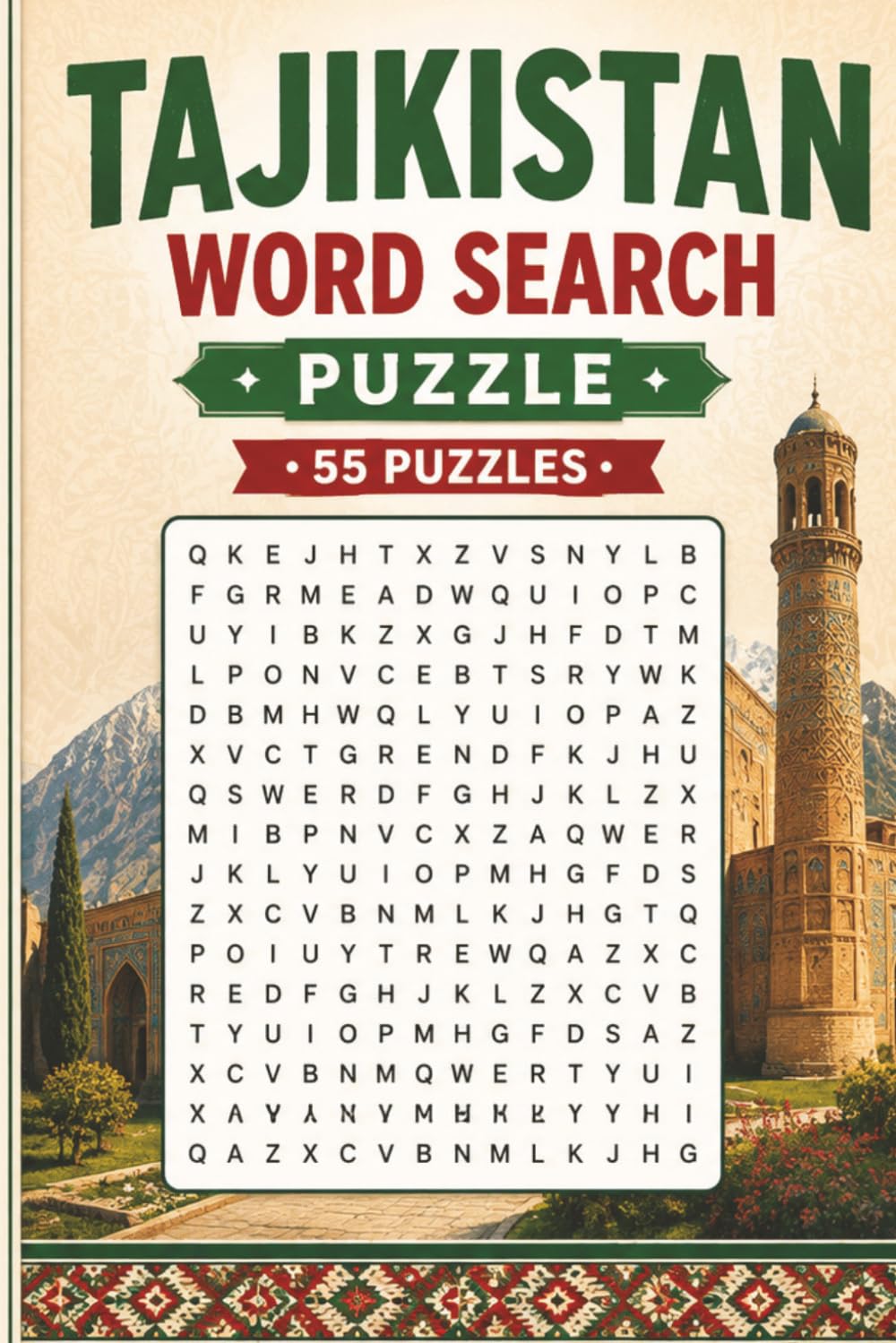 Tajikistan Word Search Puzzle: 55 Puzzles Word Search about Tajikistan and More | 6x9 inches, 110 pages | Gift for Tajikistan & Countries Lover baixar livro de graça