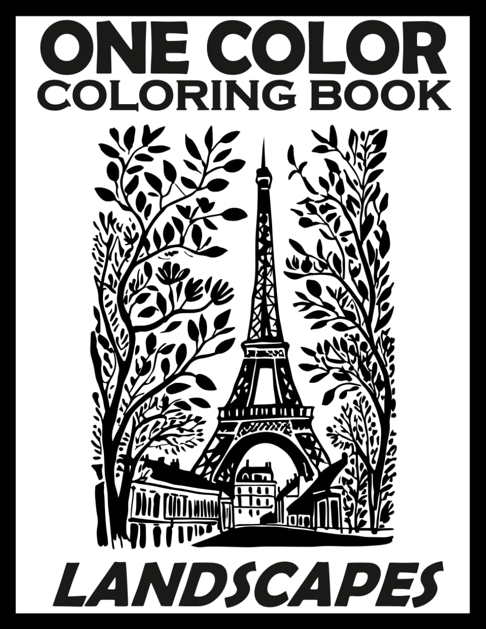 ONE COLOR Coloring book: LANDSCAPES - Coloring book for adults and all ages - use just one color! (Monochrome coloring book) baixar o livro de graça