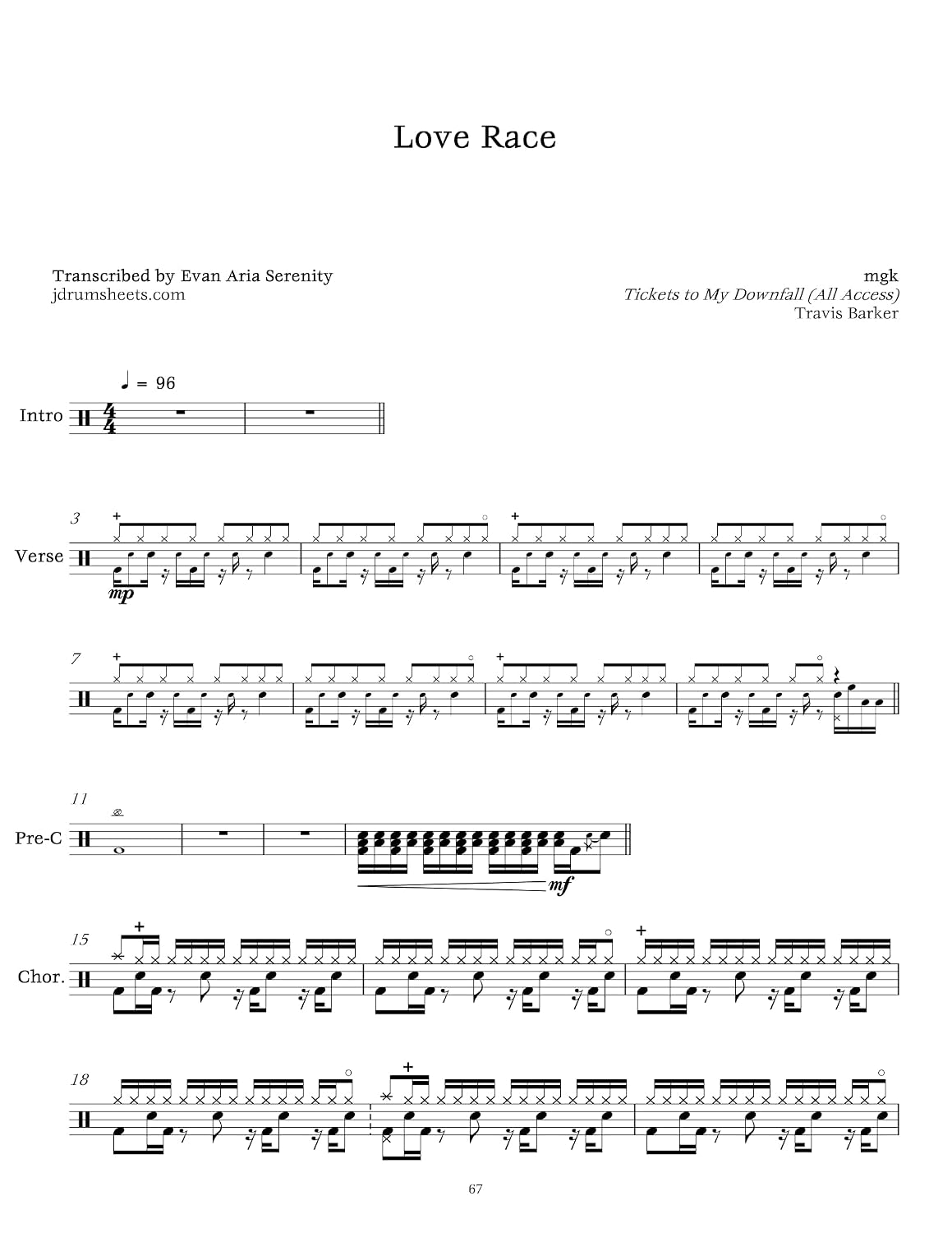 mgk (Machine Gun Kelly) - Love Race: Drum Sheet Music (JDS: mgk (Machine Gun Kelly) Drum Sheet Music) (English Edition) baixar o livro de graça