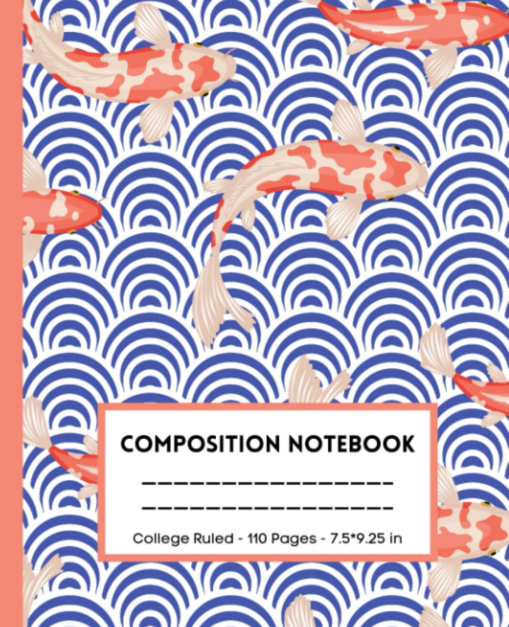 Composition Notebook College Ruled: Japanese Koi Notebook For Women, Young Adults and Teens | 110 Pages, Lined Paper, 7.5 X 9.25" | Japanese Art Aesthetic Notebook baixar livro de graça