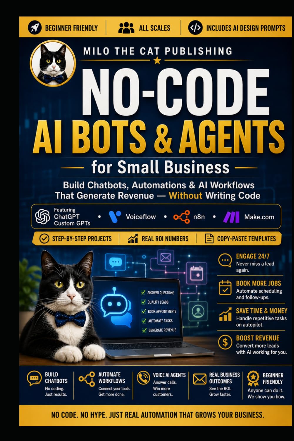 ler totalmente No-Code AI Bots & Agents for Small Business: Build Chatbots, Automations & AI Workflows That Generate Revenue — Without Writing Code (AI How to Books without the struggle)
