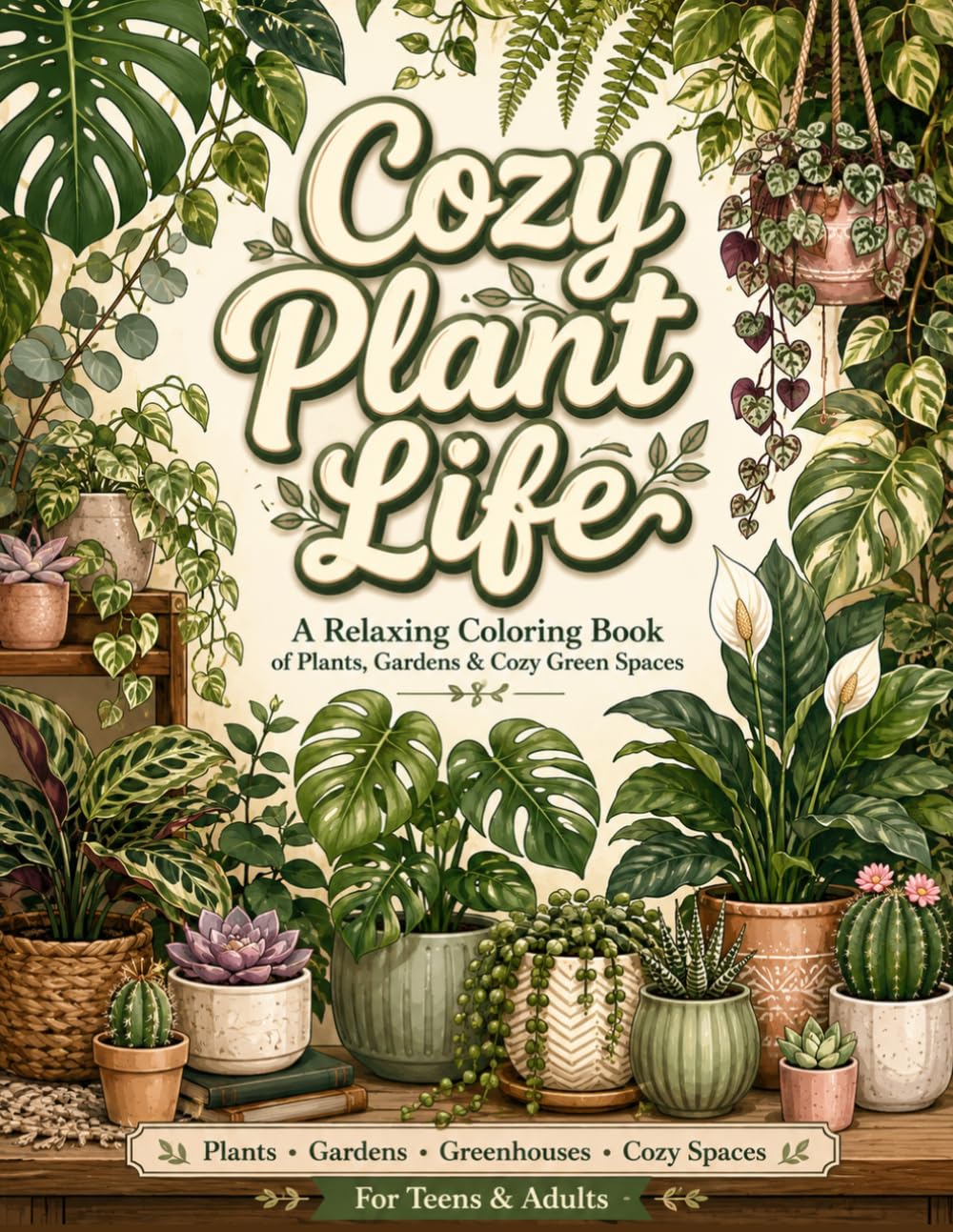 Cozy Plant Life: A Relaxing Coloring Book of Houseplants, Cozy Corners & Botanical Moments baixar livro de graça
