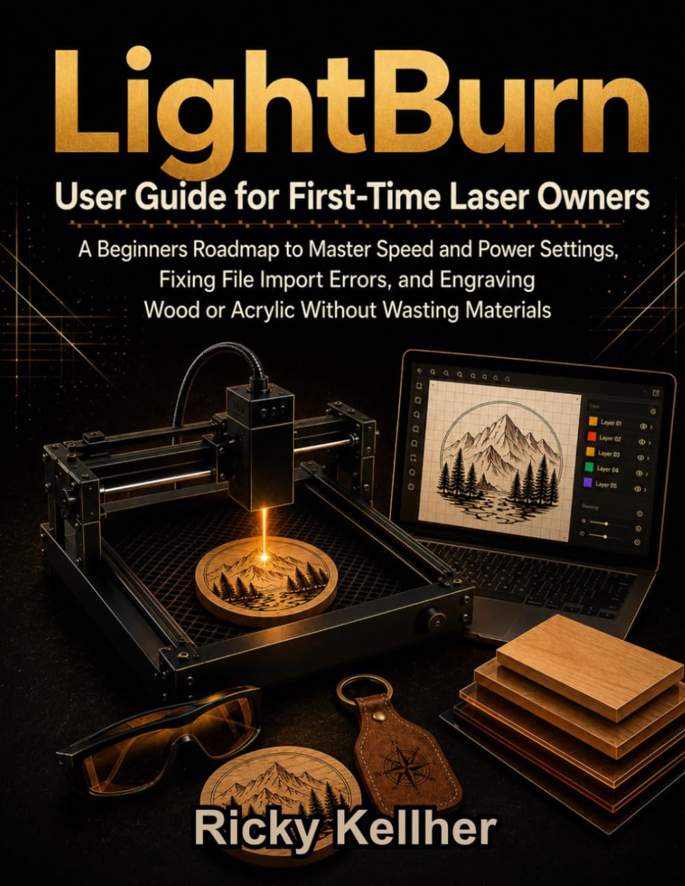 LightBurn User Guide for First-Time Laser Owners: A Beginners Roadmap to Master Speed and Power Settings, Fixing File Import Errors, and Engraving Wood or Acrylic Without Wasting Materials baixar o livro de graça