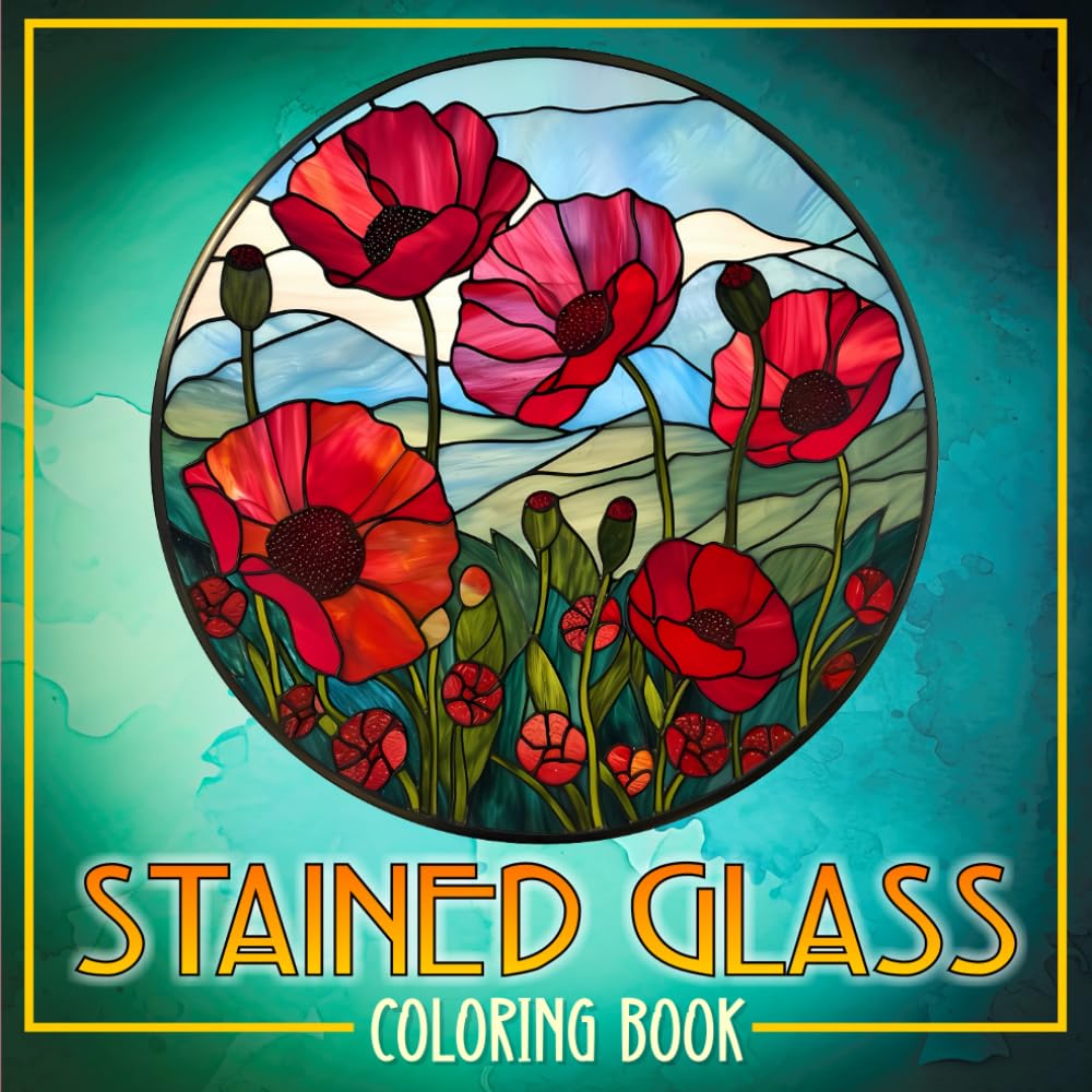 Stained Glass Coloring Book for Adults: x50 Inspirational Circular Window Designs and Patterns baixar livro de graça