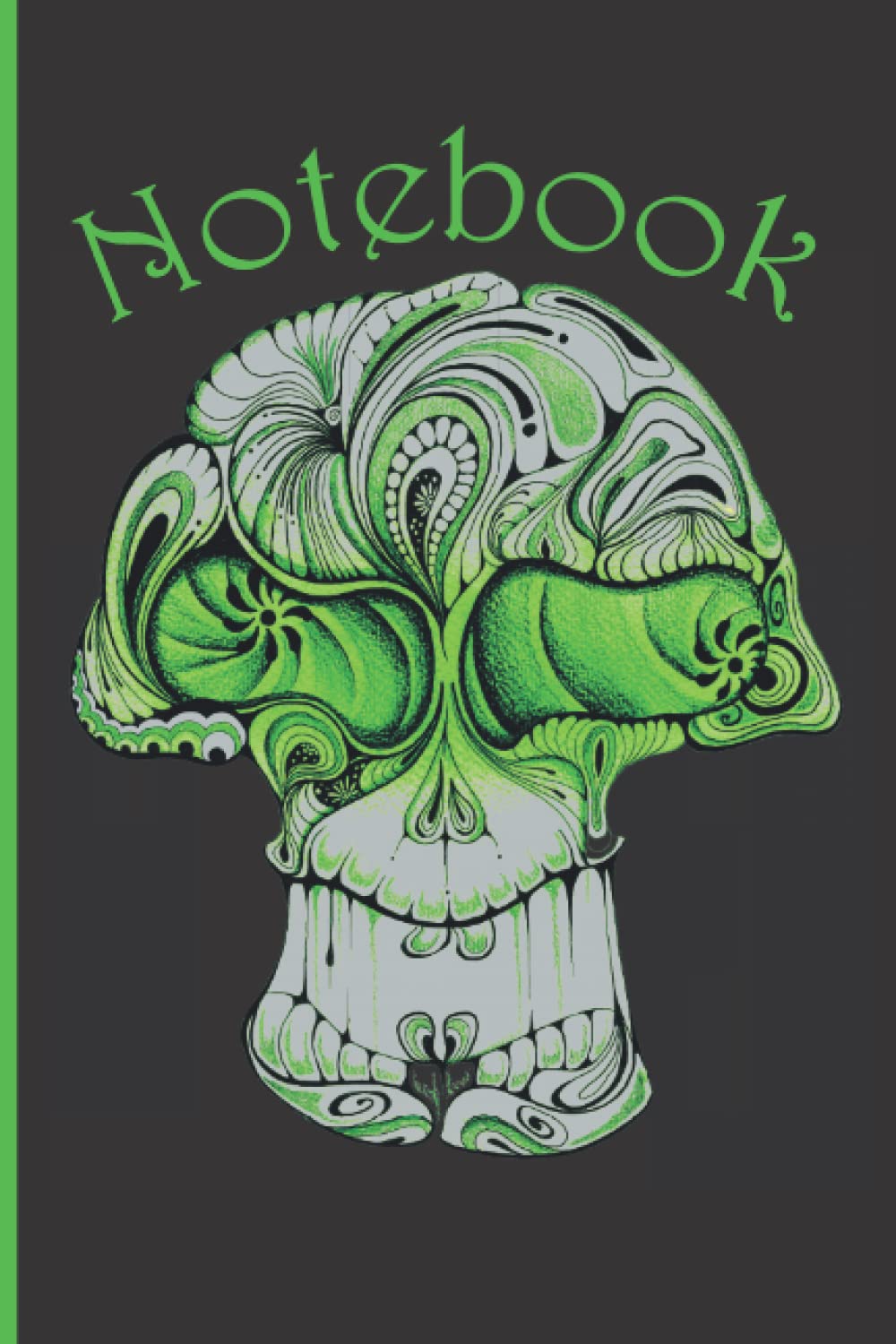 capítulo por capítulo baixar Notebook: Gift Book with Psychedelic Magic Mushroom Skull Design Green Black 120 Sites with Lines