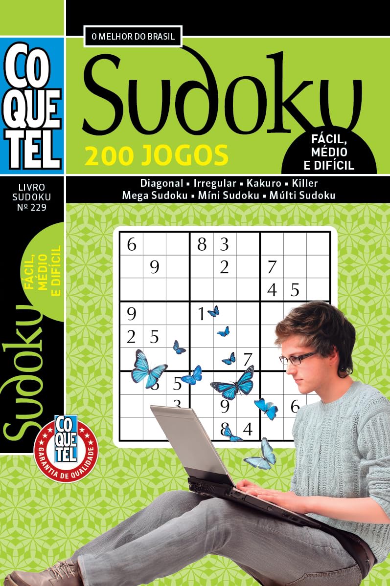 ler totalmente Livro Coquetel Sudoku 229: Fácil, médio e difícil