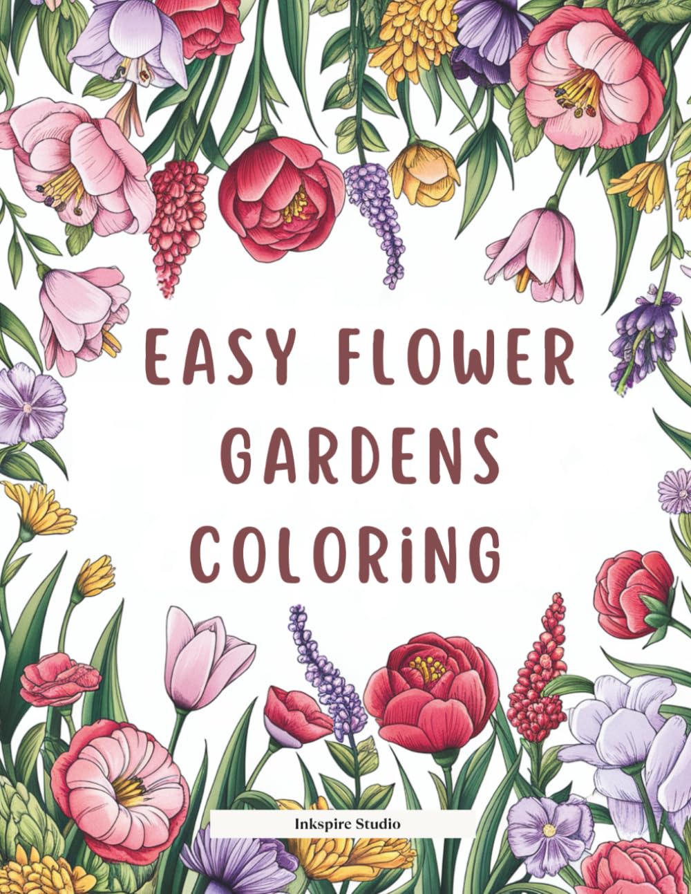 Easy Flower Gardens Coloring Book for Seniors: Large Print | Relaxing and Coloring Pages with Simple Design | Easy-to-Color Pages baixar o livro de graça