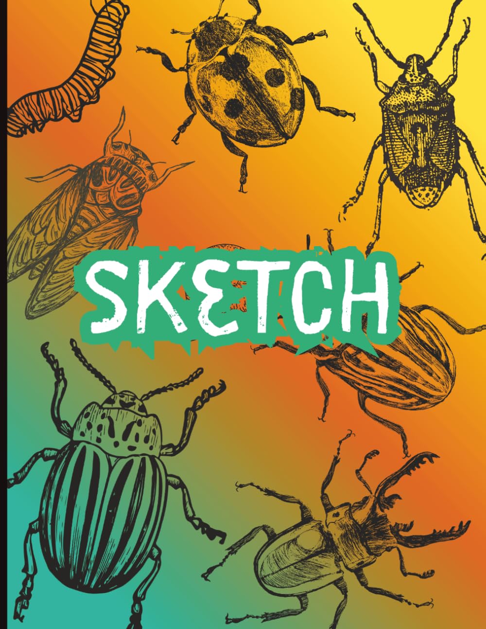 Bug Sketch or Drawing Book for Boys & Girls | Students & Artists | Blank White Paper Notebook | 8.5x11 in |130 Pages | Green & Orange Bug Cover: Many... a favorite? Bright green and orange cover! baixar o livro de graça
