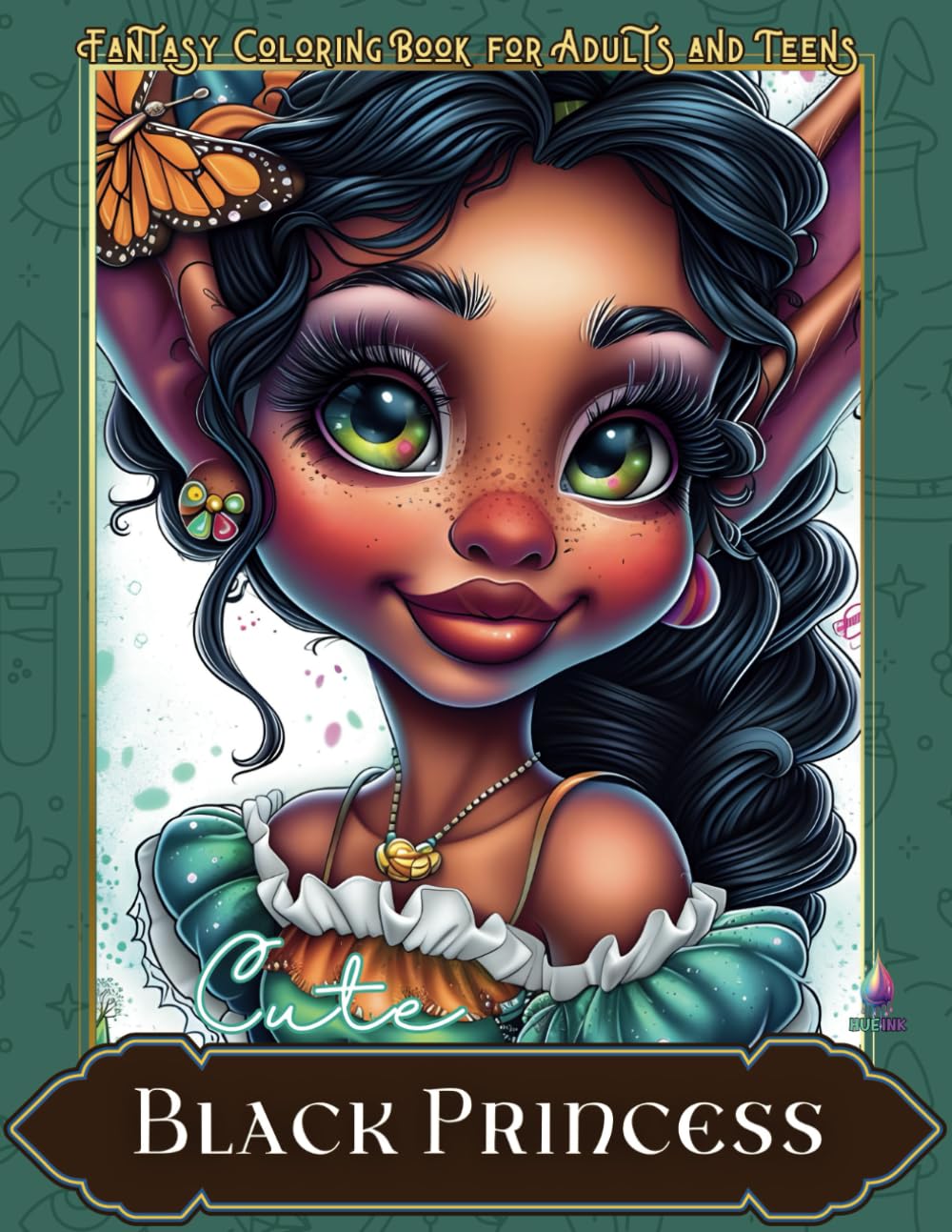 capítulo por capítulo baixar Cute Black Princess: A Fantasy Coloring Book for Adults and Teens with 48 Portraits of Black and Brown Adorable Cartoon Girls (Princesses)