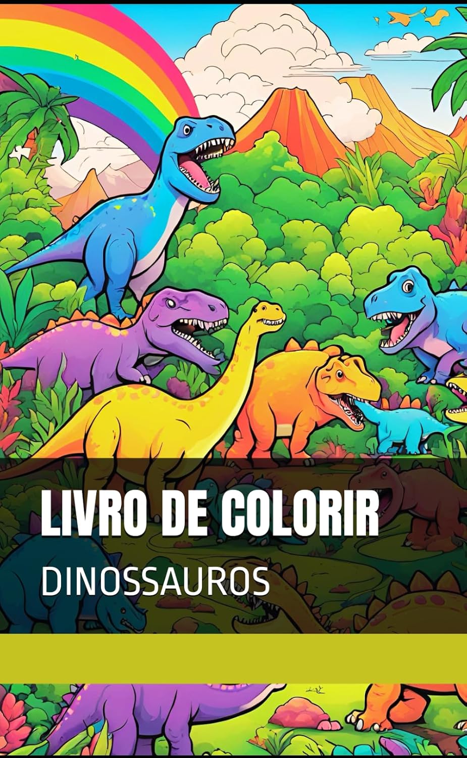 ler totalmente LIVRO DE COLORIR: DINOSSAUROS (Portuguese Edition)