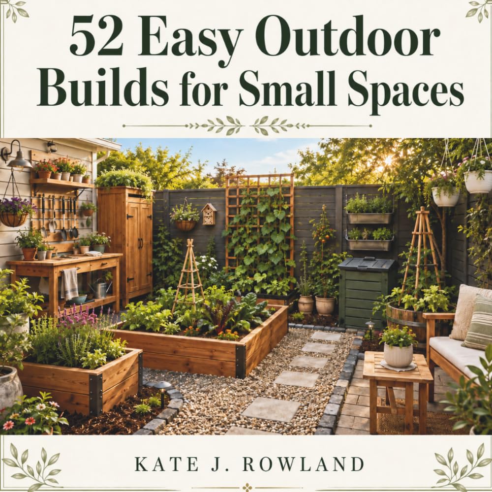 52 Easy Outdoor Builds For Small Spaces: Beginner friendly plans for raised beds, planters, trellises, compost bins, plant support and backyard growing baixar o livro de graça