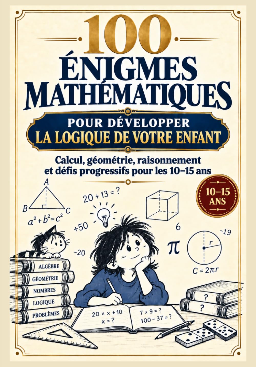 100 ÉNIGMES MATHÉMATIQUES POUR DÉVELOPPER LA LOGIQUE DE VOTRE ENFANT !: Calcul, géométrie, raisonnement,logique,problème et défis progressifs pour les... pour stimuler logique ! (French Edition) baixar o livro de graça