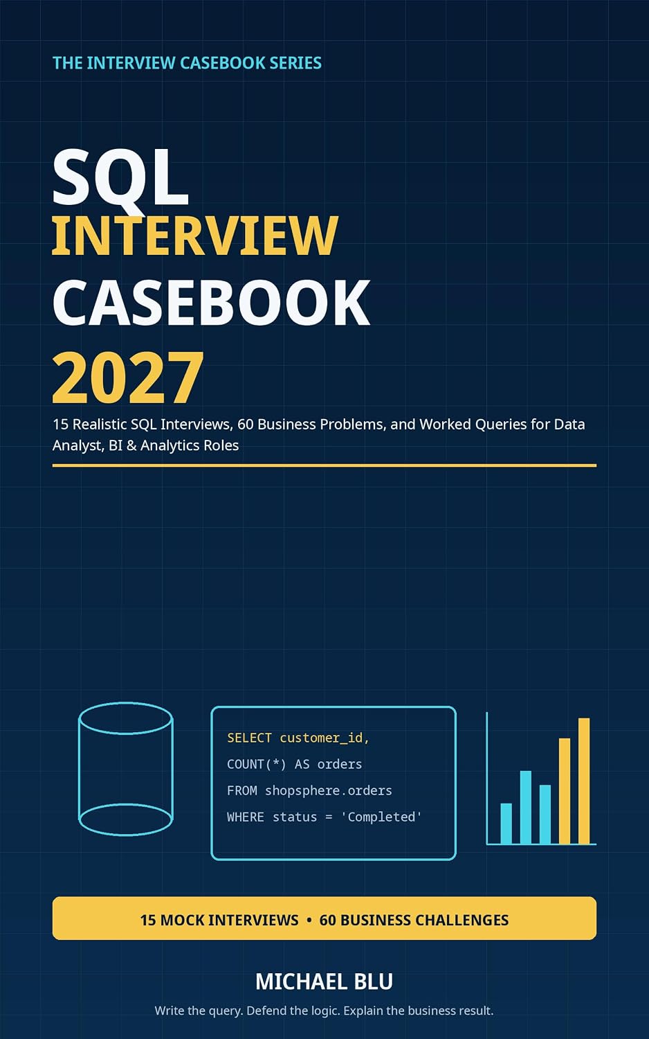 ler totalmente The SQL Interview Casebook 2027: 15 Realistic SQL Interviews, 60 Business Problems, and Worked Queries for Data Analyst, BI & Analytics Roles (The Interview Casebook Series 2) (English Edition)