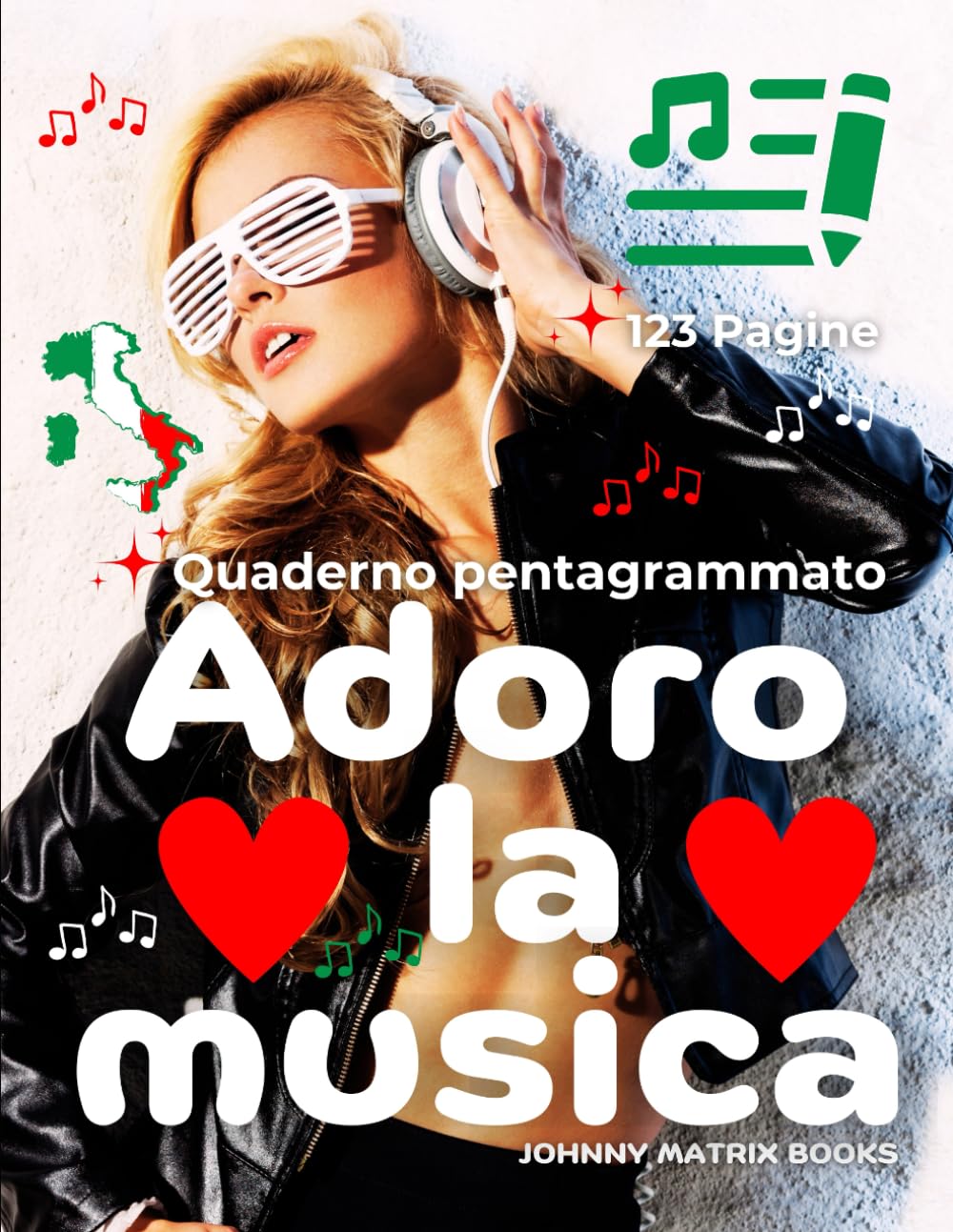 Adoro la musica: Quaderno pentagrammato 123 pagine (Italian Edition) baixar o livro de graça