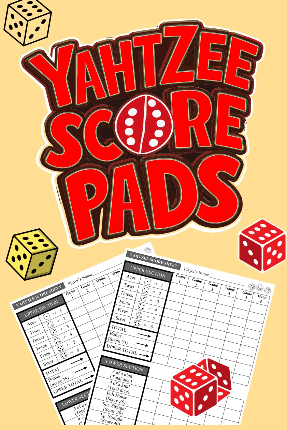 ler totalmente Yahtzee Score Pads: Score Games for Scorekeeping