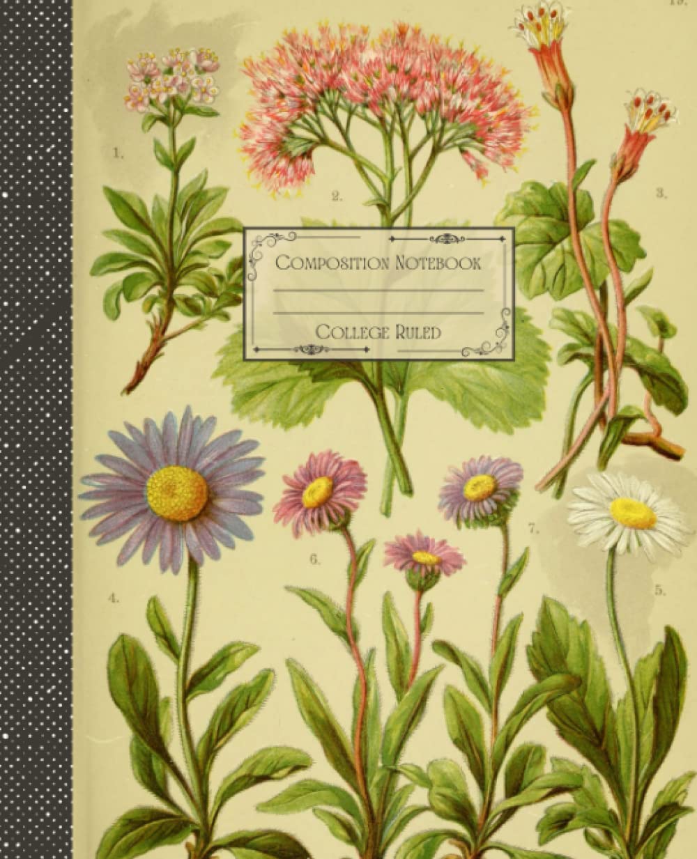 Vintage Botanical Floral Composition Notebook College Ruled: Antique Botanical Floral Illustration | Classic Composition Notebook for Writing and... for College Students, School and Work. baixar livro de graça