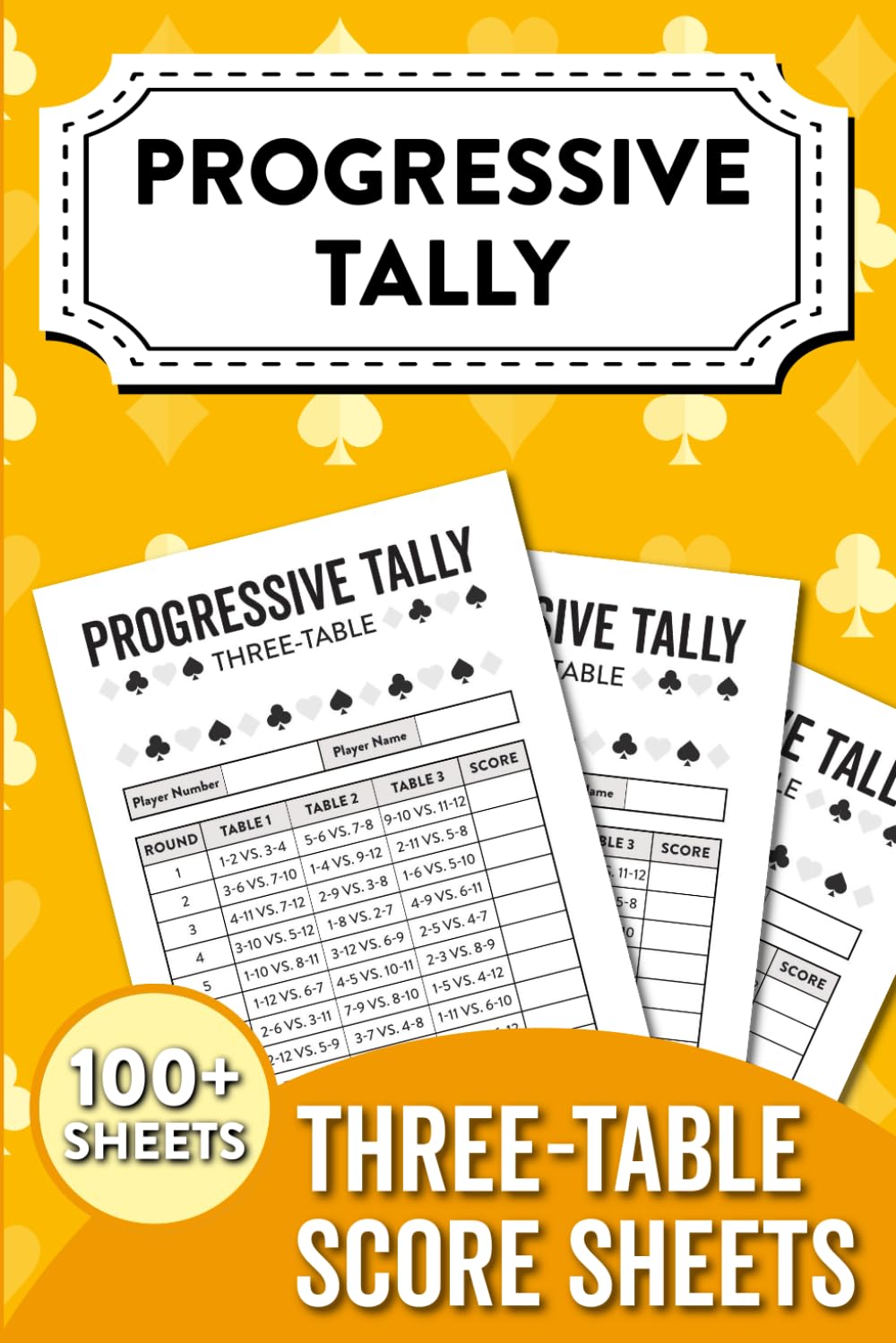 ler totalmente Progressive Tally Three-Table Score Sheet Book: Perfect for Progressive Card Games like Euchre and Bridge