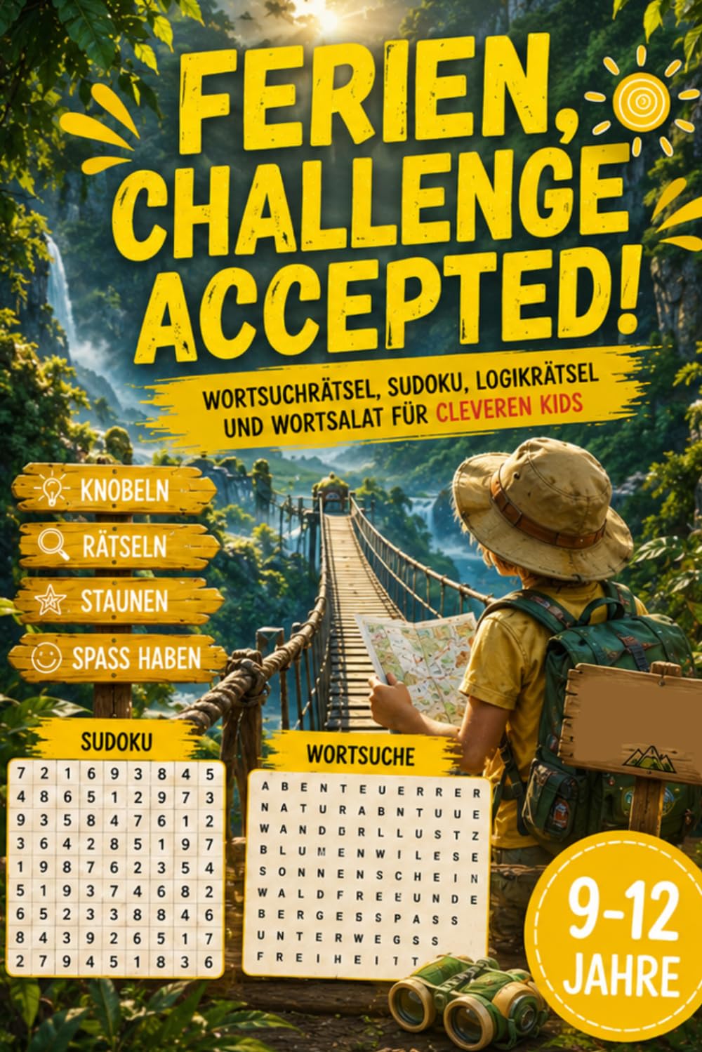 ler totalmente Ferien, Challenge accepted!: Rätselbuch mit spannenden Rätseln für Kinder von 9 bis 12 Jahren – ideal für Ferien und Abenteuer (Abenteuer im Kopf) (German Edition)