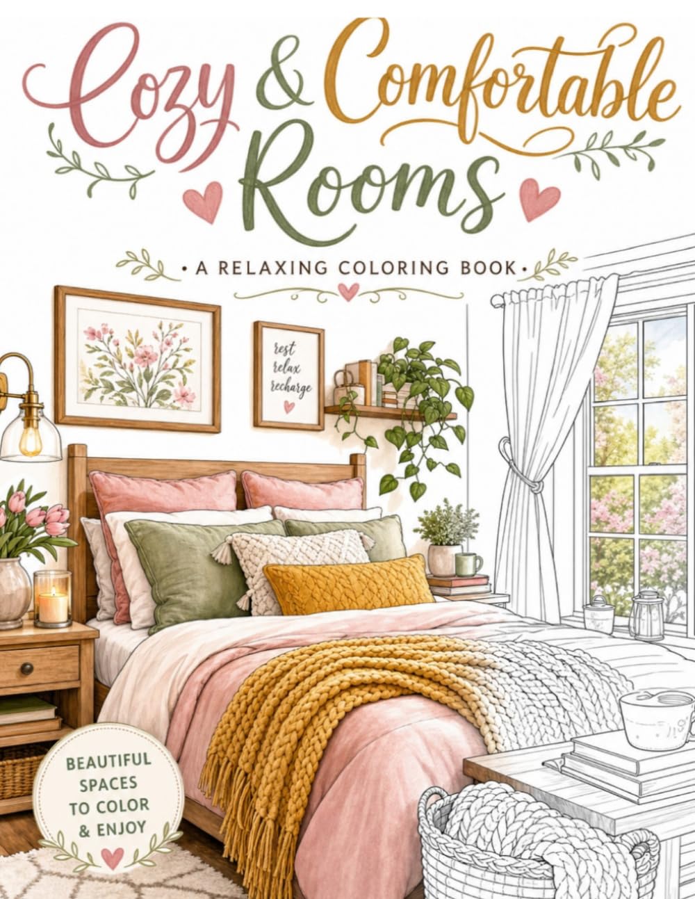 capítulo por capítulo baixar Cozy & Comfortable Rooms Coloring Book: 40 Relaxing Cozy Interiors to Color for Stress Relief, Mindfulness, and Creative Fun