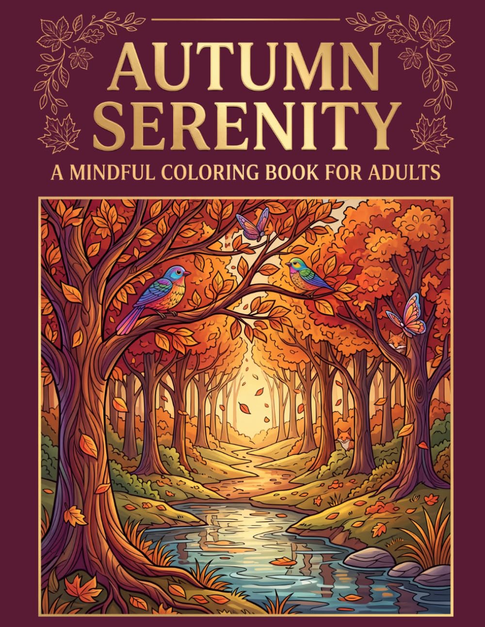 capítulo por capítulo baixar Autumn Serenity: A Mindful Coloring Book for Adults Featuring Animals, Nature & Peaceful Landscapes for Stress Relief and Relaxation