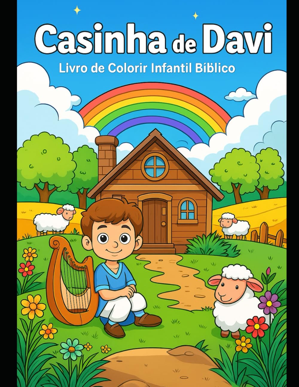 ler totalmente Casinha de Davi: Livro de colorir infantil biblico