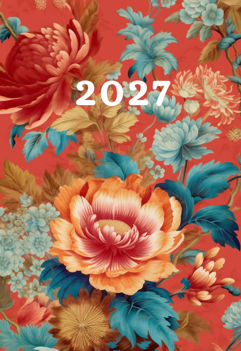 capítulo por capítulo baixar Agenda 2027: format de poche, Format 10x15 cm, 188 pages sur papier crème 90g/m², Floral (French Edition)