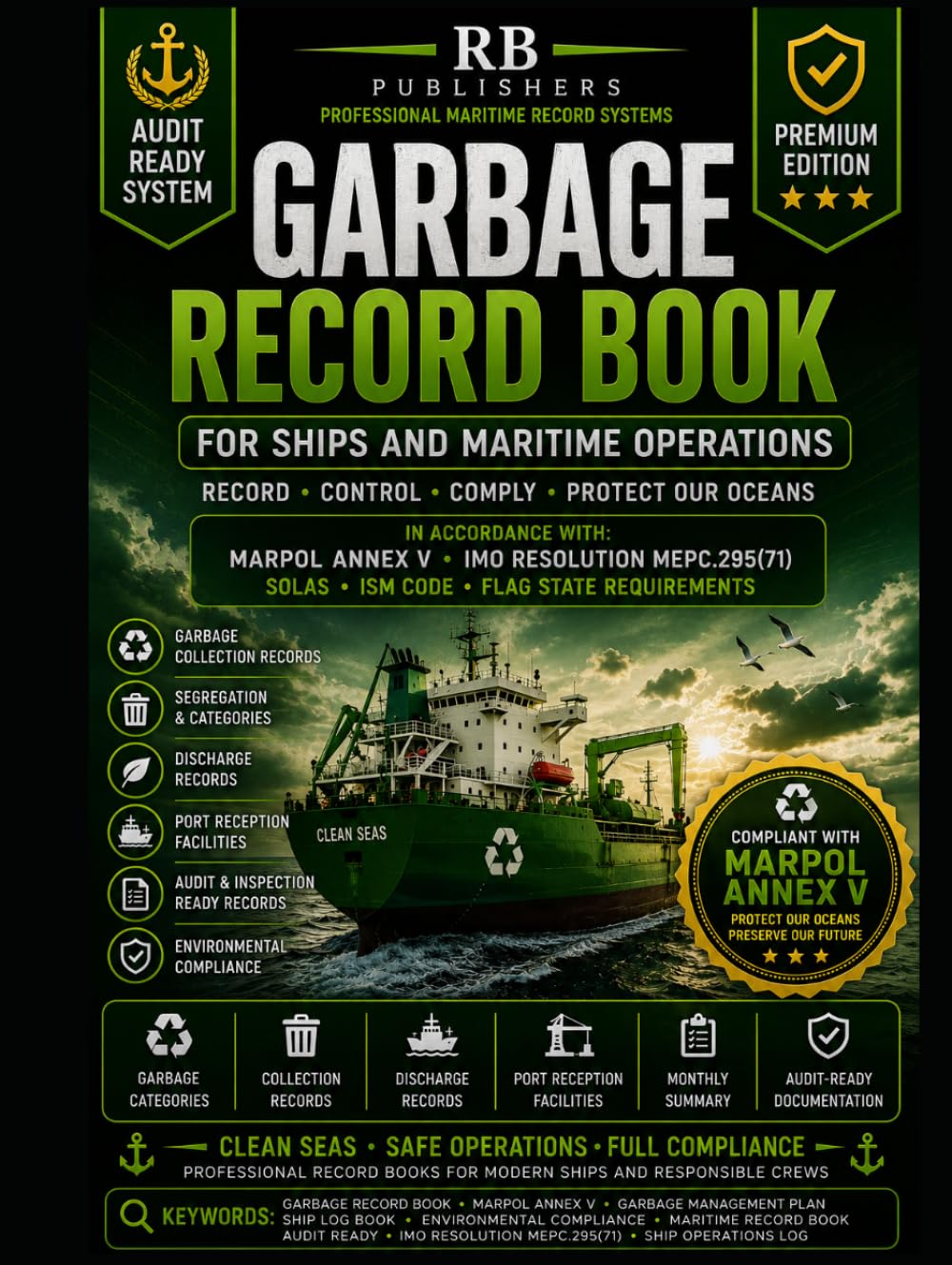 Garbage Record Book for Ships and Maritime Operations MARPOL Annex V Compliant Waste Management & Disposal Log System | Audit-Ready Garbage Tracking,... Facilities & Environmental Compliance baixar livro de graça
