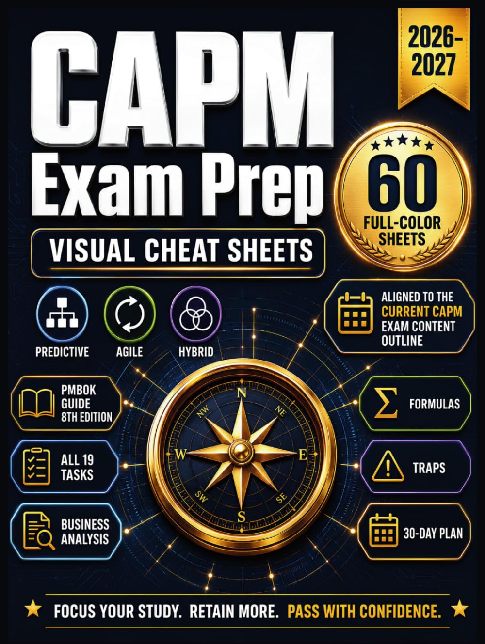 ler totalmente CAPM Exam Prep Visual Cheat Sheets: 60 Full-Color Memory Sheets Aligned to the Current CAPM Exam Content Outline and PMBOK Guide 8th Edition | All 19... Traps, Business Analysis, 30-Day Plan