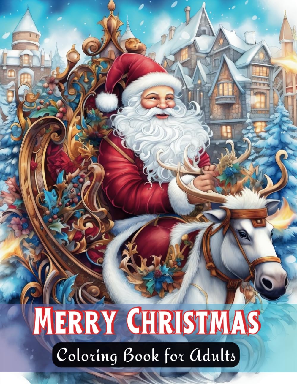 ler totalmente Merry Chrismas Coloring Book for Adults: Whimsical and Enchanted Winter Scenes Perfect for Relaxation and Stress Relieving