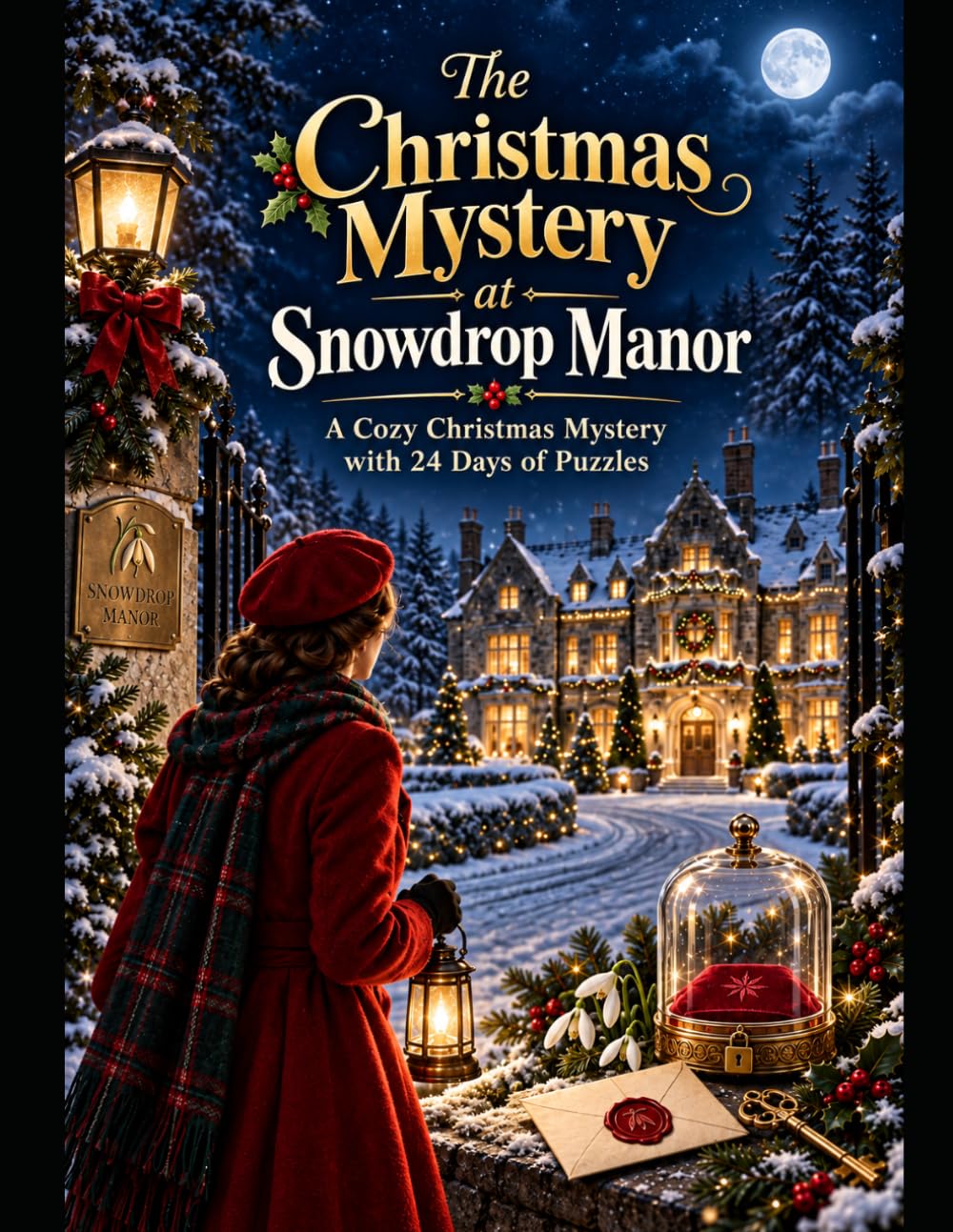 capítulo por capítulo baixar The Christmas Mystery at Snowdrop Manor: A Cozy Christmas Mystery with 24 Days of Logic, Code, Clue, and Deduction Puzzles for Adults and Teens