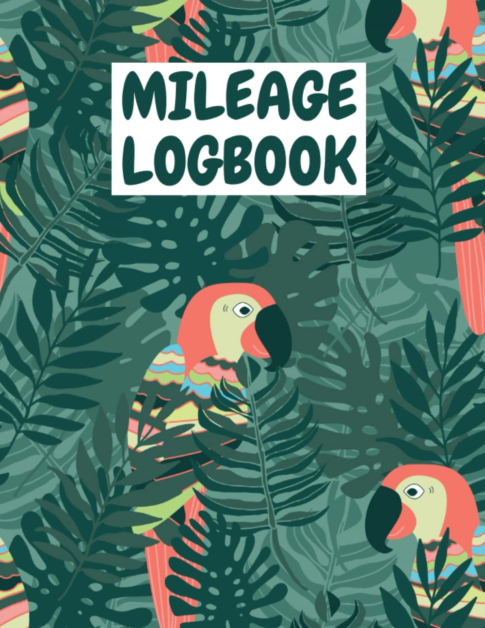ler totalmente Mileage Logbook: Logbook Jungle 8.5x11 Jungle Themed Mileage Logbook v34