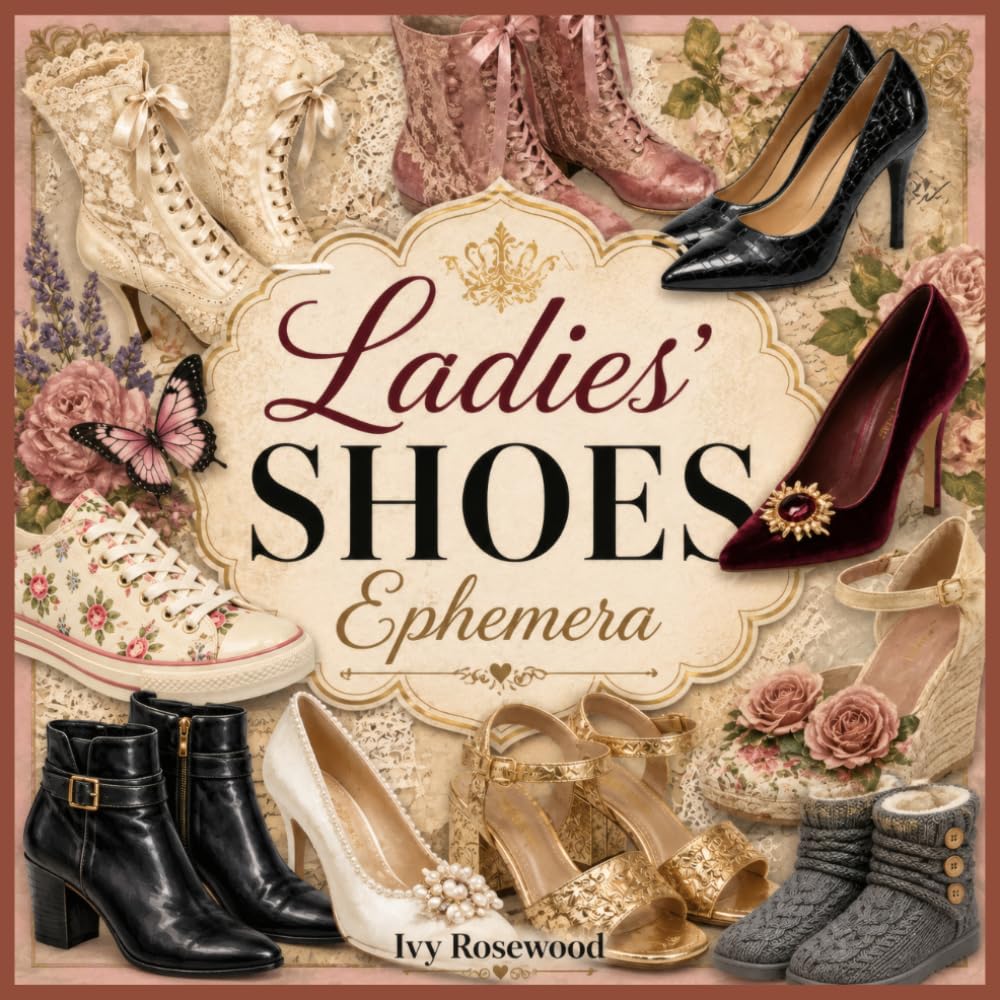 ler totalmente Ladies' Shoes Ephemera: 80 Beautiful Shoe Ephemera Pieces for Junk Journals, Scrapbooking, Collage, Paper Crafts and Creative Projects