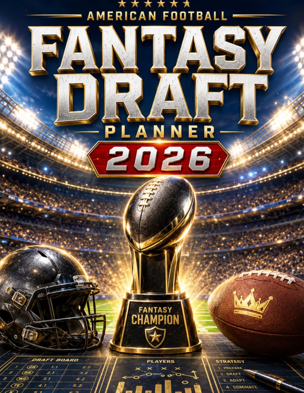 2026 American Football Fantasy Draft Planner: Board, Player Notes, Weekly Lineup Tracker, Waiver Wire Log & Trade Sheets baixar livro de graça