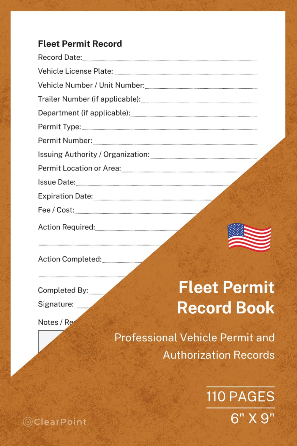 Fleet Permit Record Book: Professional Vehicle Permit and Authorization Records | 110 Pages | 6 × 9 Format: Record Fleet Permits, Issuing Authorities,... Expiration Dates, Costs and Required Action baixar livro de graça