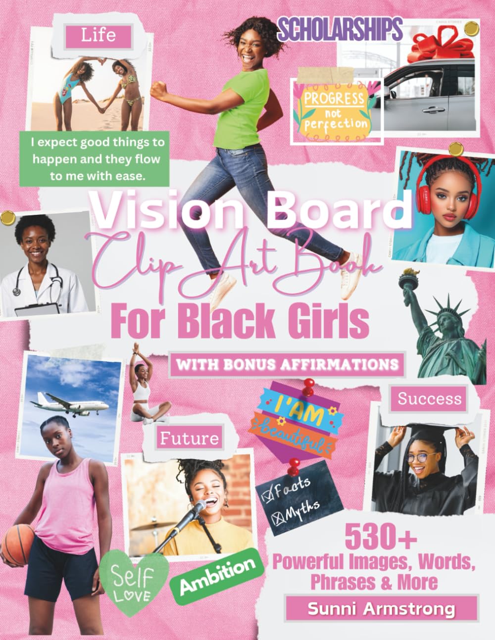 ler totalmente Vision Board Clip Art Book For Black Girls: Turn Your Dreams Into Reality with 530+ Powerful Images, Words, Phrases & More (Motivational Pictures for... (Vision Board Supplies by SelfHelpLove)