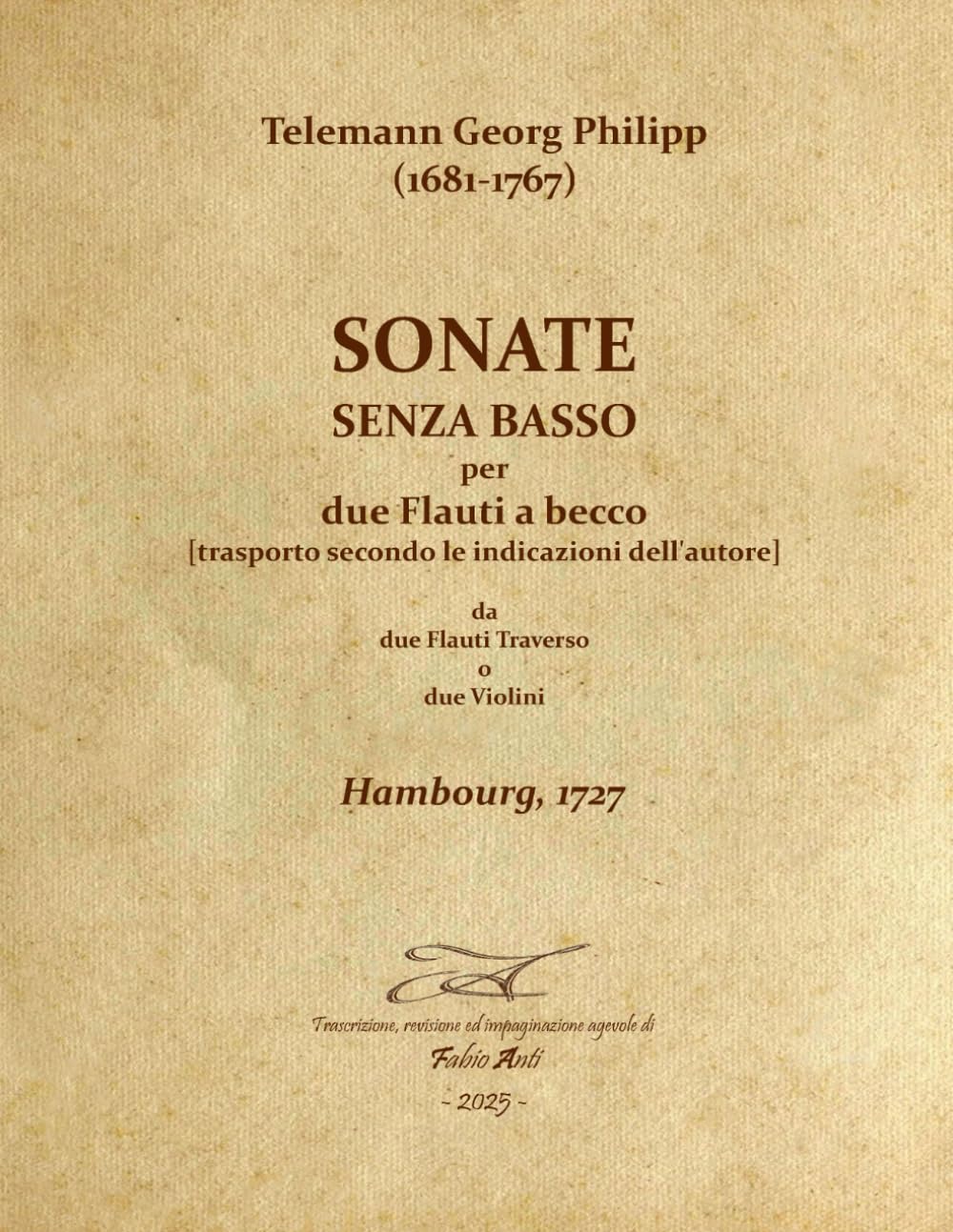 capítulo por capítulo baixar Telemann Georg Philipp (1681-1767) - Sonate senza basso a due Flauti a becco - 1727 (Italian Edition)