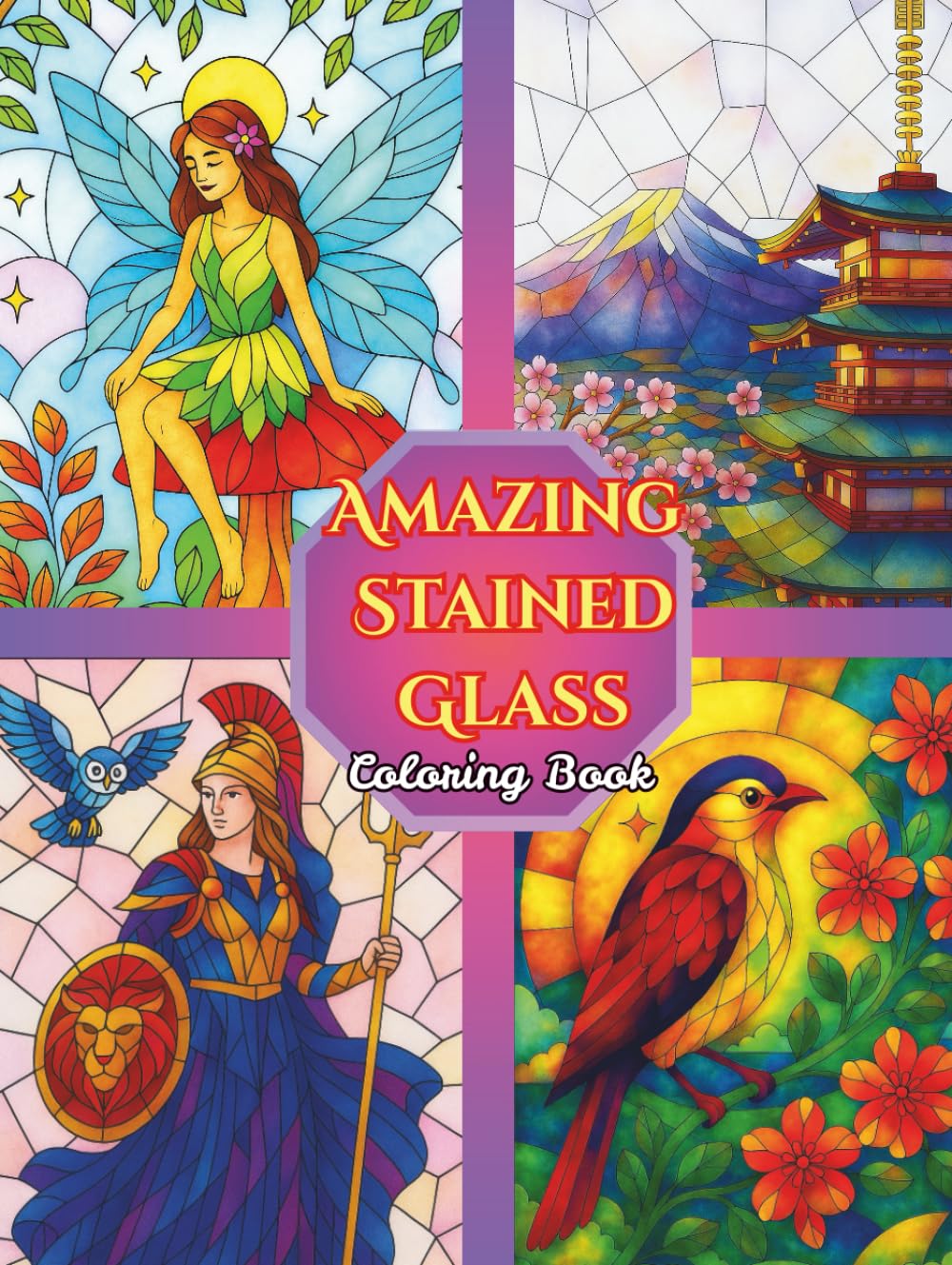 capítulo por capítulo baixar Amazing Stained Glass: A Simple Pattern Book for Adults for Stress Relief and Relaxation