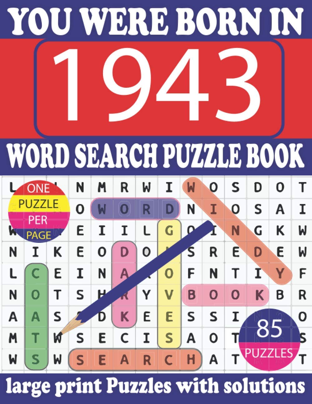 ler totalmente You Were Born In 1943: Word Search puzzle Book: Get Stress-Free With Hours Of Fun Games For Seniors Adults And More With Solutions