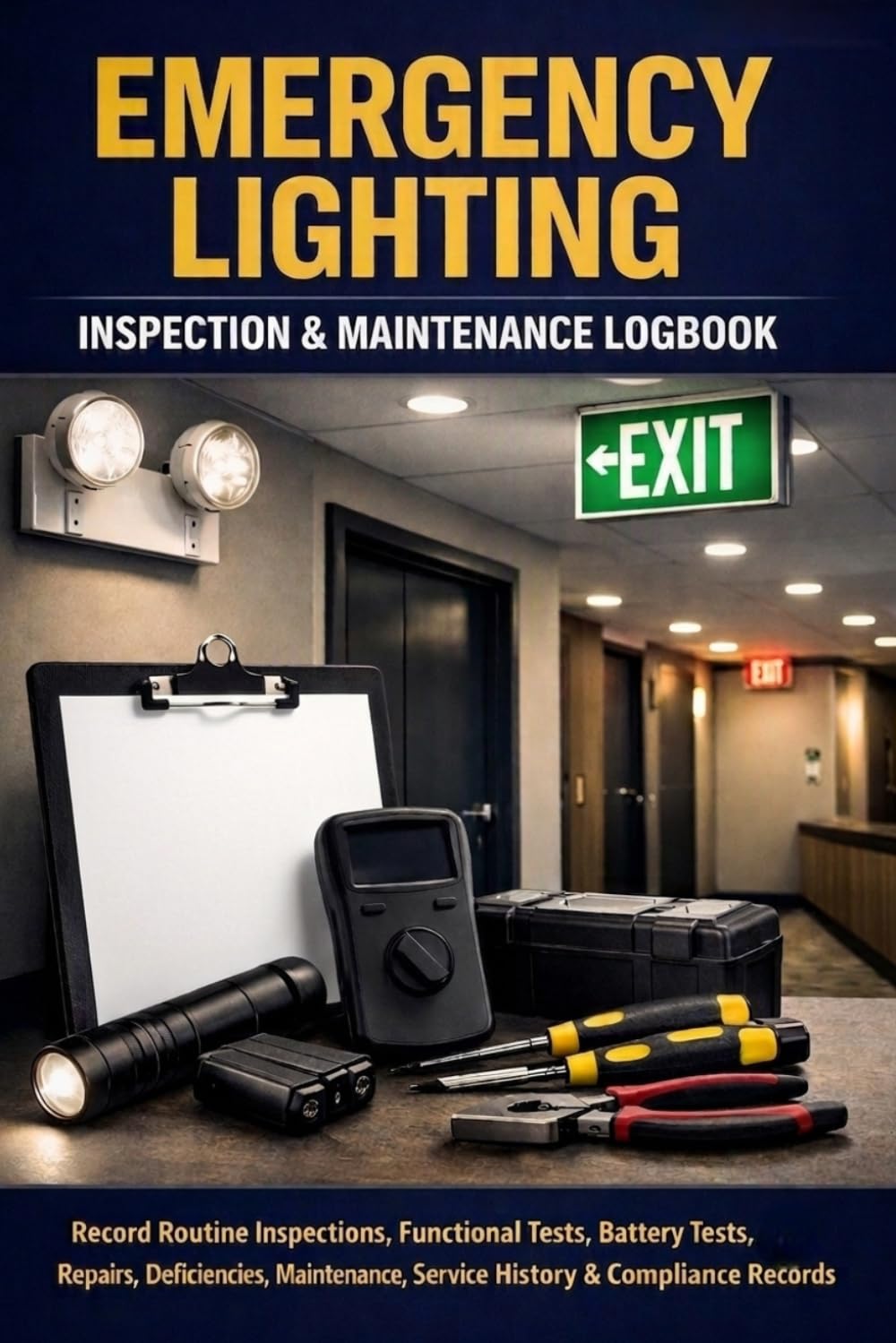 ler totalmente EMERGENCY LIGHTING INSPECTION & MAINTENANCE LOGBOOK: Record Routine Inspections, Functional Tests, Battery Tests, Repairs, Deficiencies, Maintenance, Service History & Compliance Records