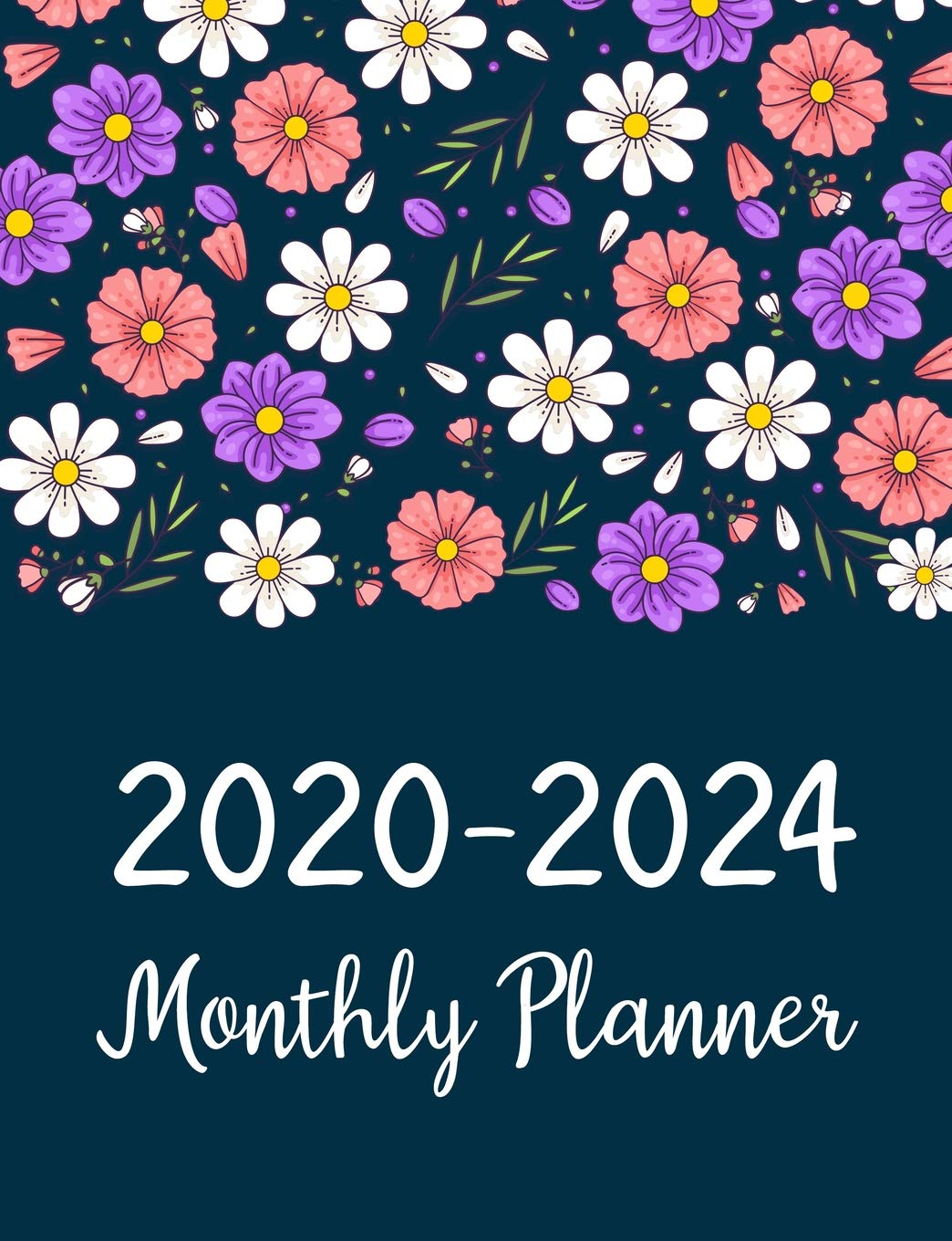 ler totalmente 2020-2024 Monthly Planner: Five Years Monthly Planner (60 Months Calendar) For To Do List Journal Notebook Academic Schedule Agenda Logbook Or Student... Appointment W/ Holidays Cute Black Floral