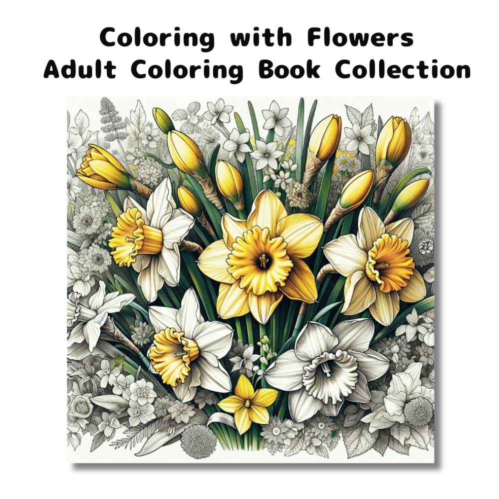 Coloring with Flowers: An Adult Coloring Book Collection baixar livro de graça