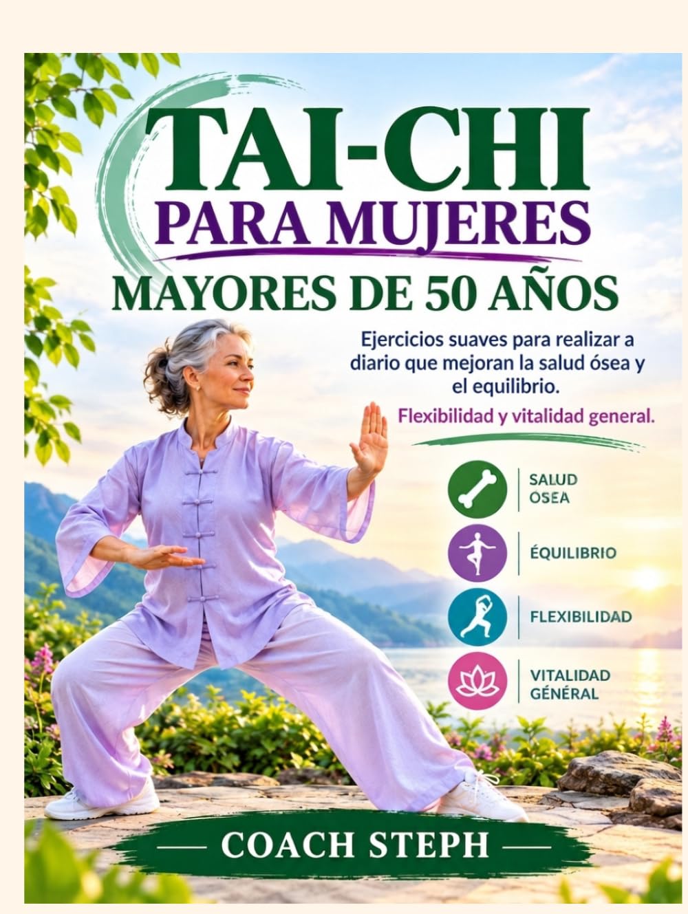 Tai Chi para mujeres mayores de 50 años: Ejercicios suaves para realizar a diario que mejoran la salud ósea y el equilibrio. Flexibilidad y vitalidad general (Spanish Edition) baixar o livro de graça