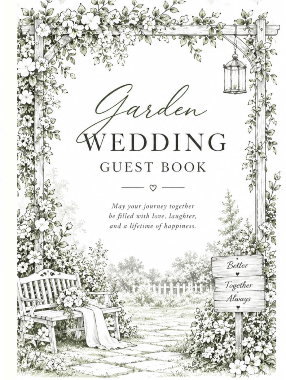 ler totalmente Garden Wedding Guest Book: Elegant Floral Wedding Guestbook for Messages, Advice, Memories and Well Wishes