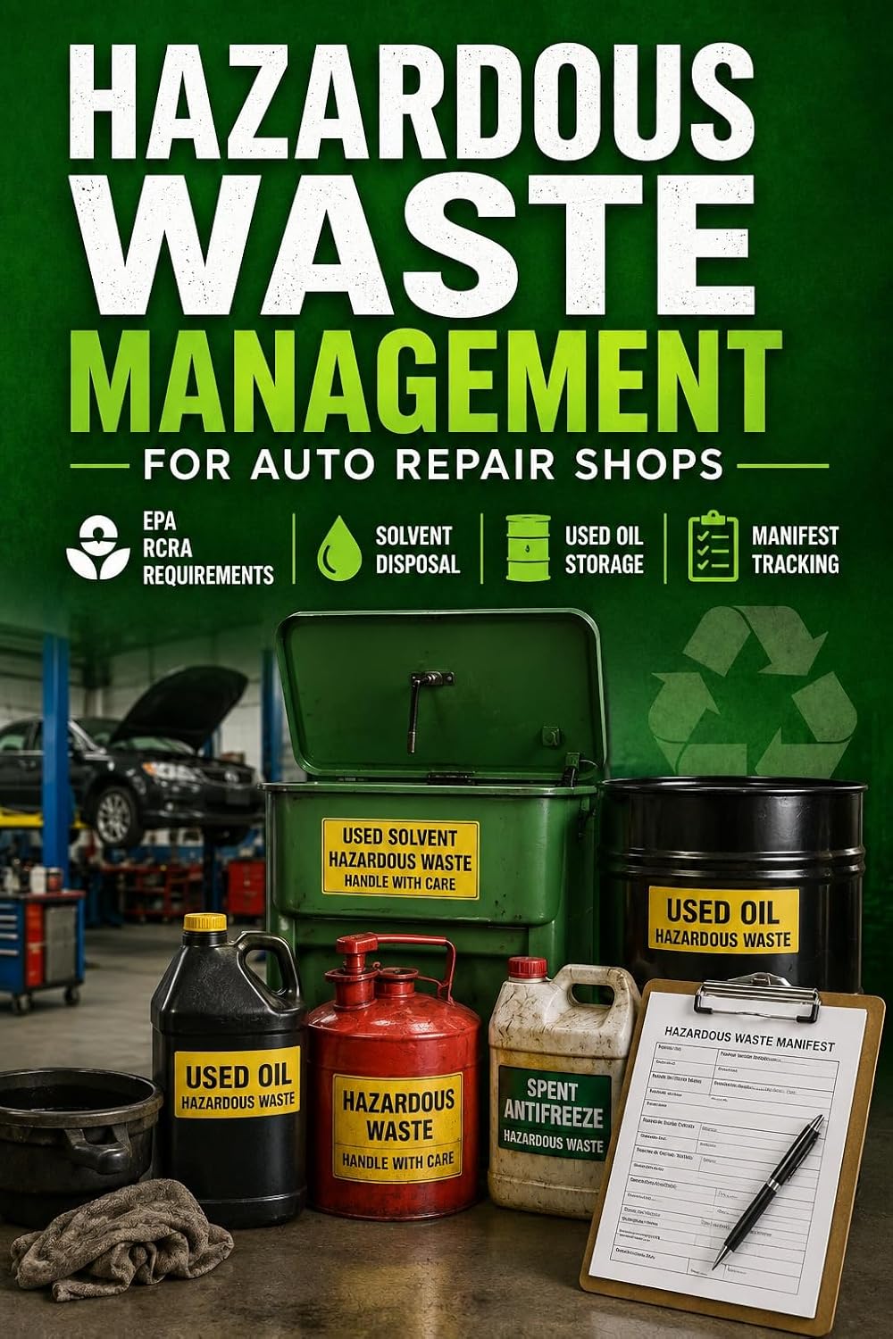 Hazardous Waste Management for Auto Repair Shops: EPA RCRA Requirements Solvent Disposal Used Oil Storage and Manifest Tracking (English Edition) baixar o livro de graça