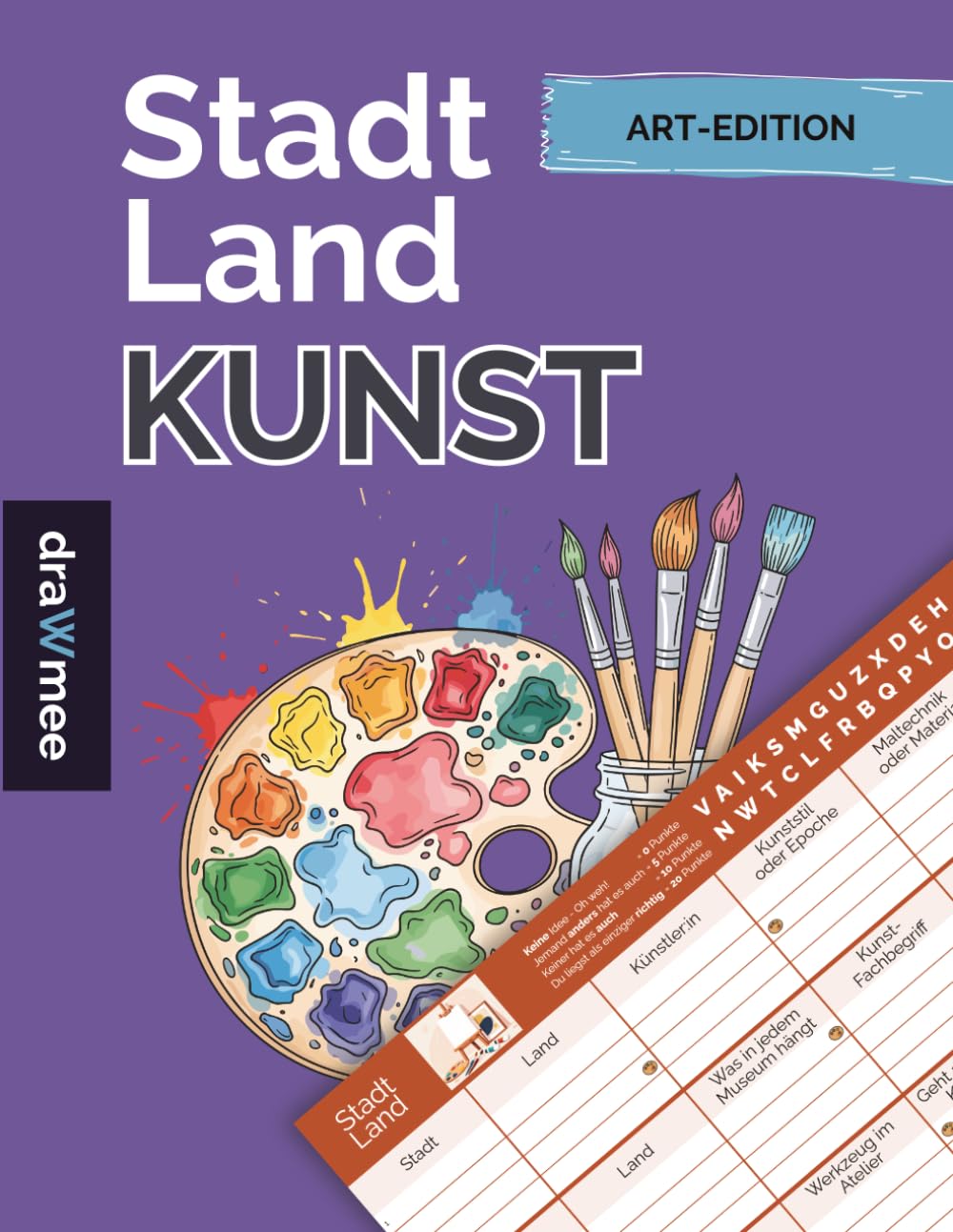 ler totalmente Stadt Land Kunst: Quiz Geschenk für Atelier, Museum und Kreative: Spielblock mit 35 Blatt Din-A4 (Seiten zum Ausschneiden) (German Edition)